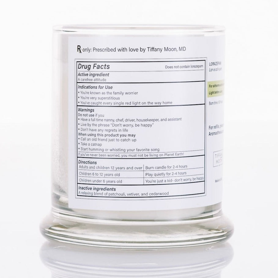 Lorazepam "Ativan" Candle (Patchouli Vetiver)