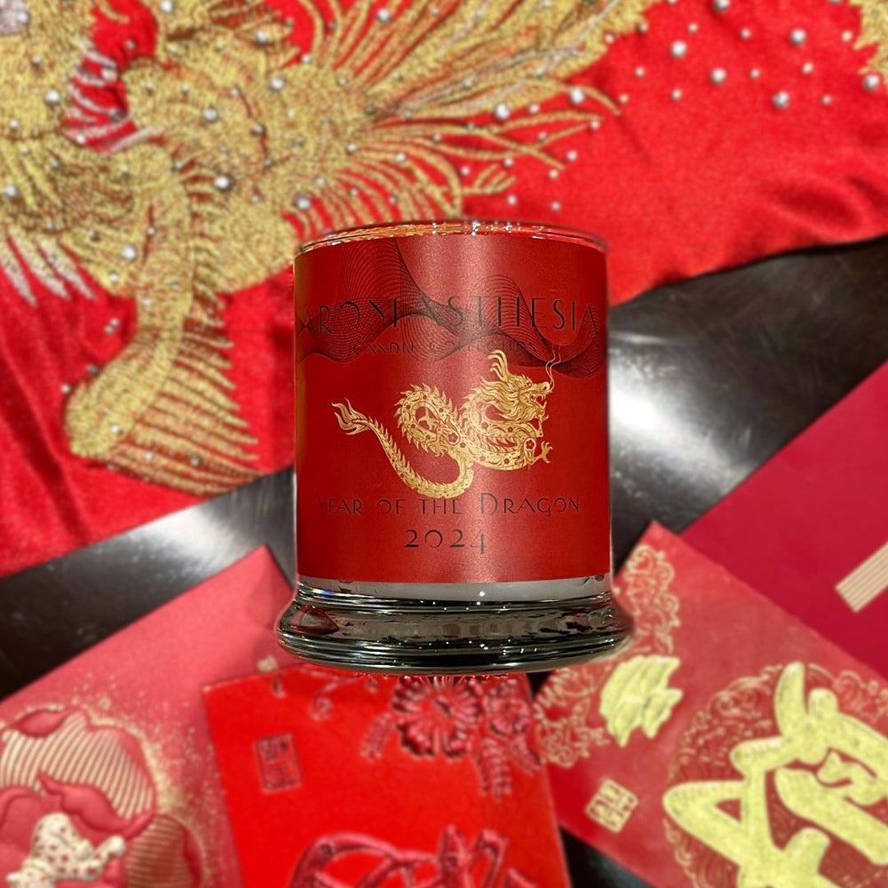 February Candle of The Month: 2024 Year of Dragon Lunar New Year Special Edition Candle (Rich Cedarwood)