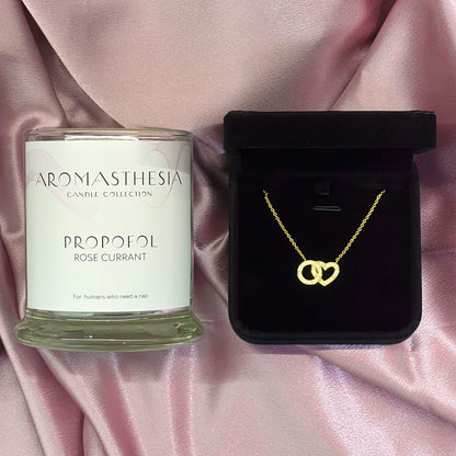 Valentine's Day Duo: Eternal Moon Necklace + Signature Candle
