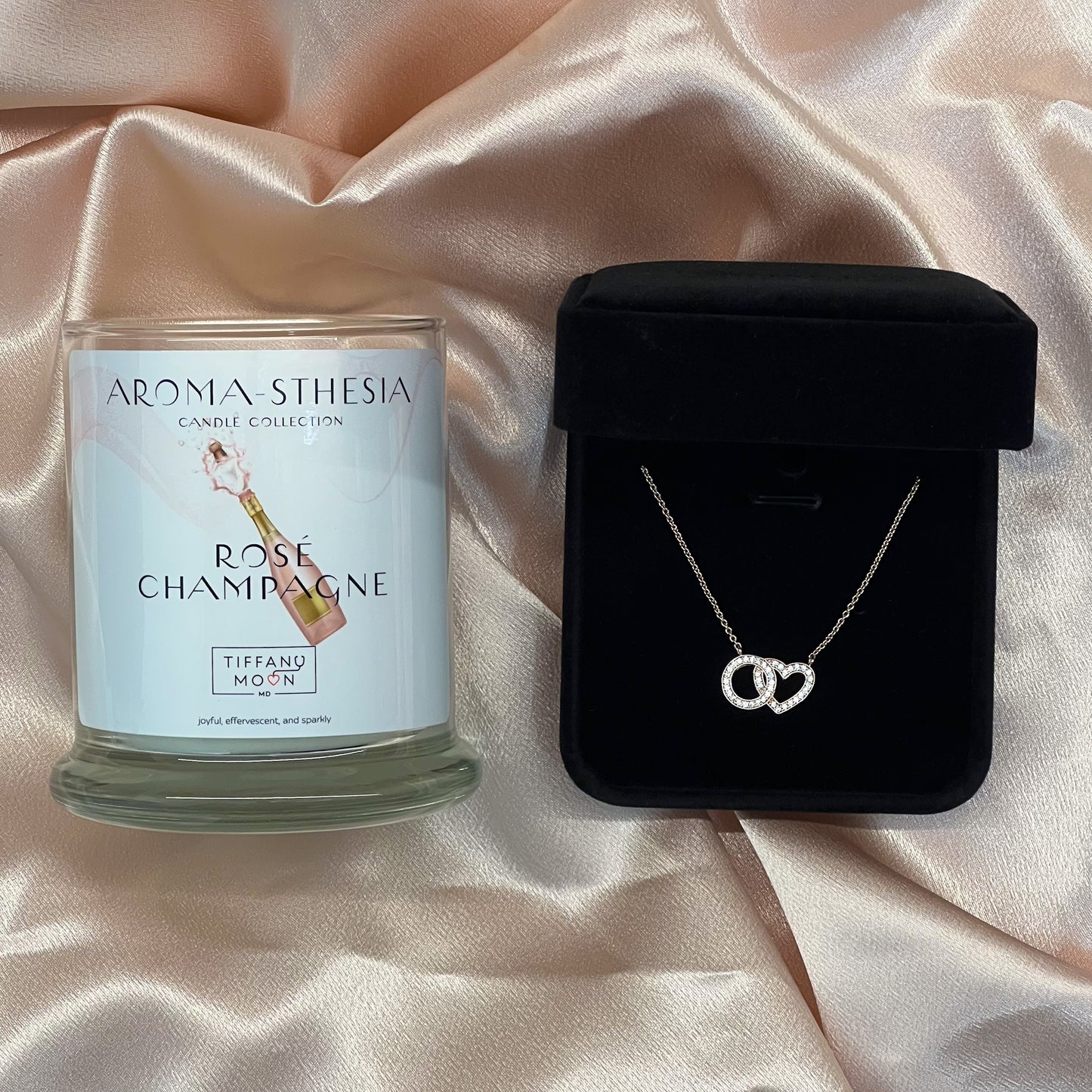 Valentine's Day Duo: Eternal Moon Necklace + Signature Candle