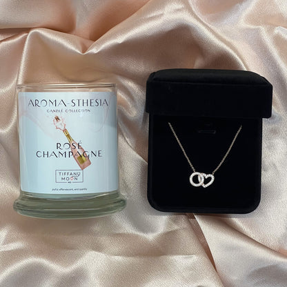 Valentine's Day Duo: Eternal Moon Necklace + Signature Candle
