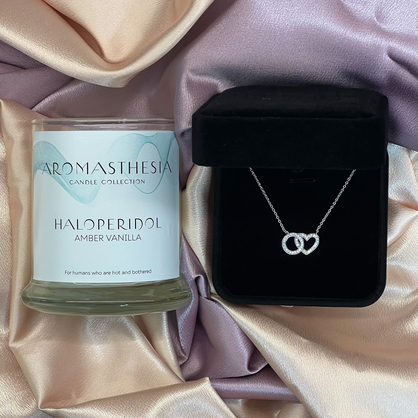 Valentine's Day Duo: Eternal Moon Necklace + Signature Candle