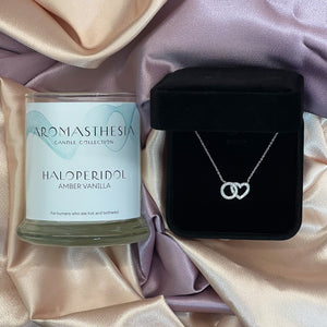 Valentine's Day Duo: Eternal Moon Necklace + Your Favorite Candle